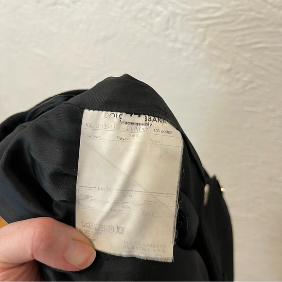 Vintage Dolce & Gabbana Skirt Button Down Gray Black 44 Medium M - Picture 7 of 13